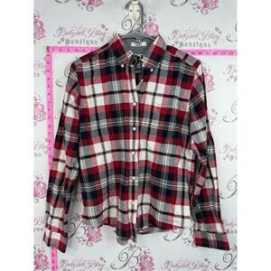 Rockies Red Black White Plaid Button-Down Shirt